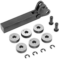 7 herramientas moleteadas de acero negro moleteado 0-5-1-2 mm Diagonal Dual Linear Rueda para máquina de mecanizado…